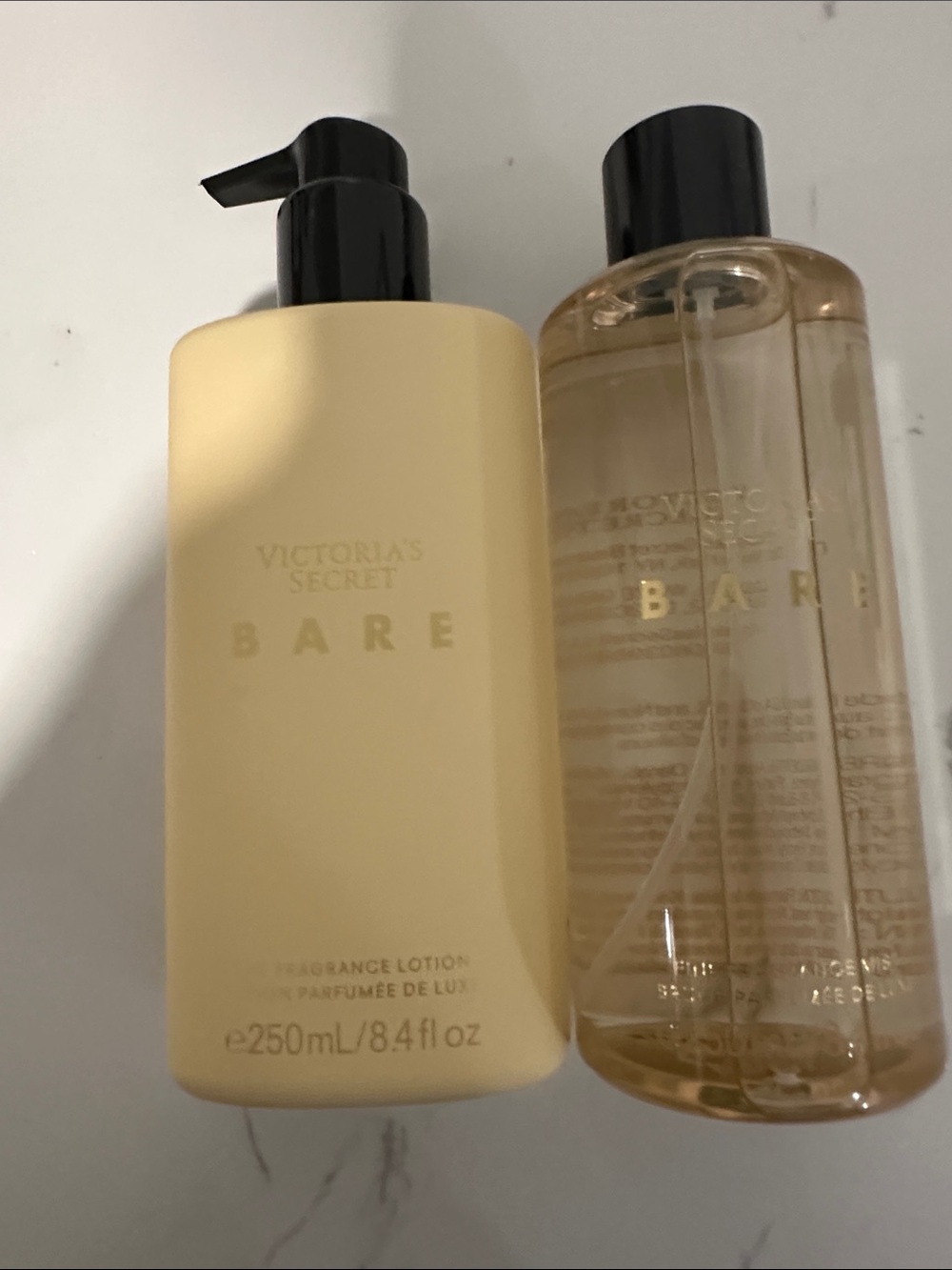 Victoria's Secret Bare Lotion & Body Wash Duo - Cream & Clear